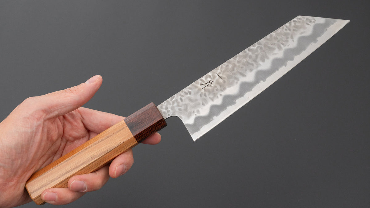 ひとひら ふたな 白一鋼 槌目 文化 170mm 欅柄