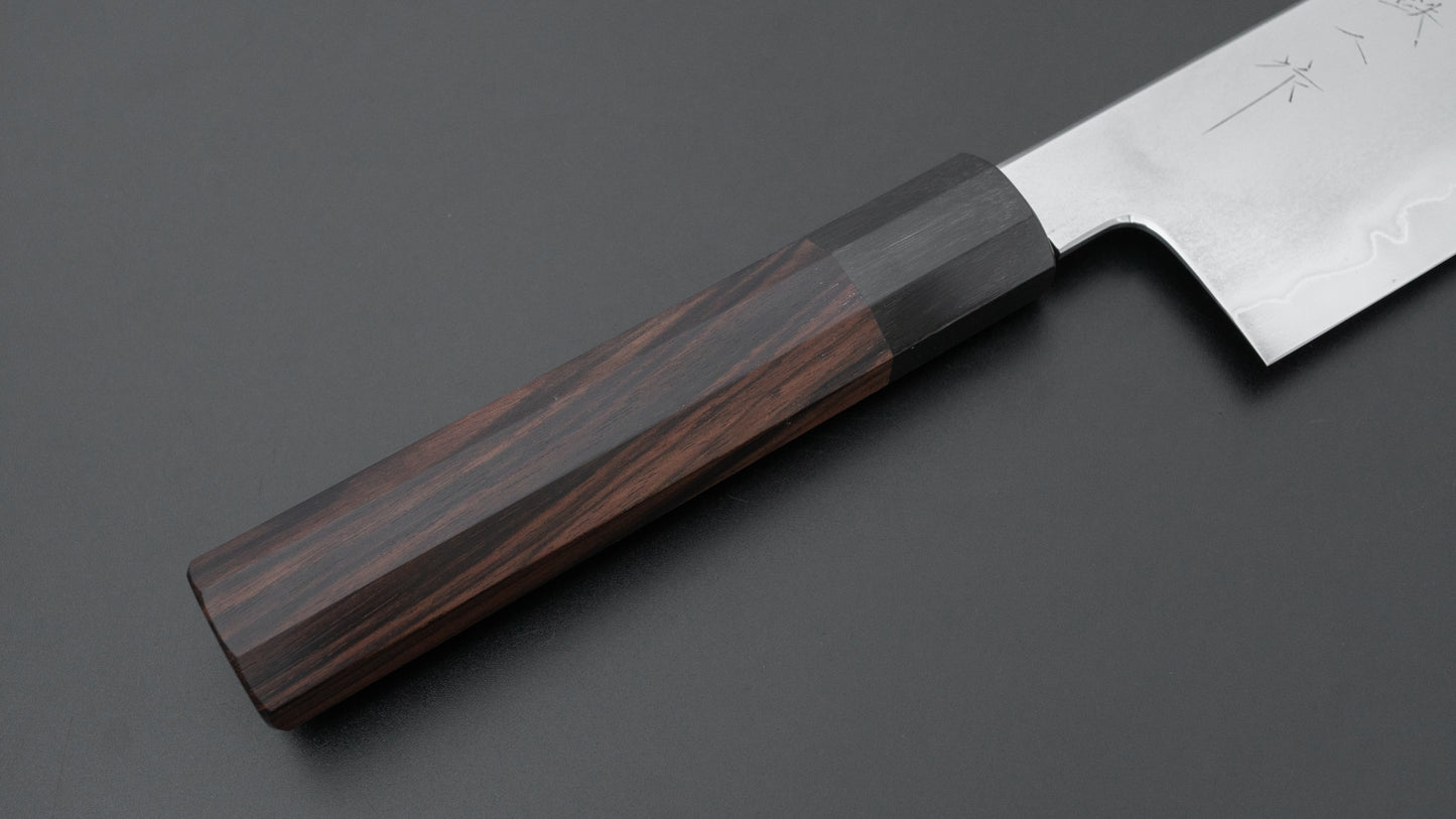 Tetsujin Silver #3 Metal Flow Nakiri 180mm Taihei Makassar Ebony Handle