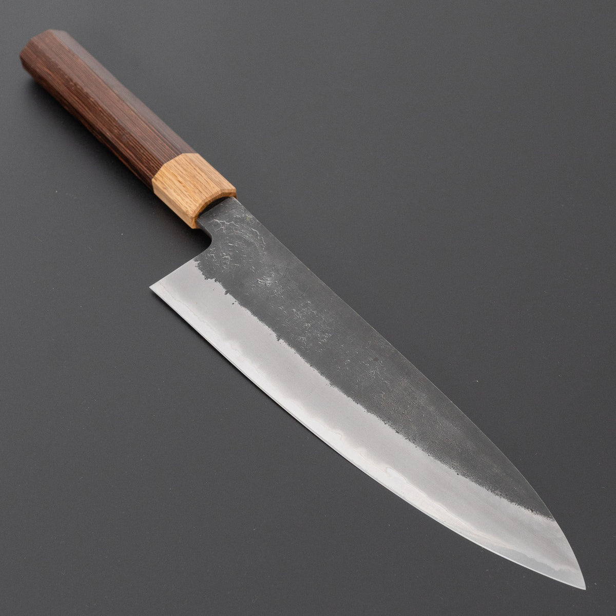 Hitohira Hinode Nashiji White #2 Stainless Clad Gyuto 210mm Wenge Handle