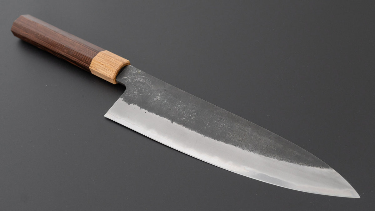 Hitohira Hinode Nashiji White #2 Stainless Clad Gyuto 210mm Wenge Handle