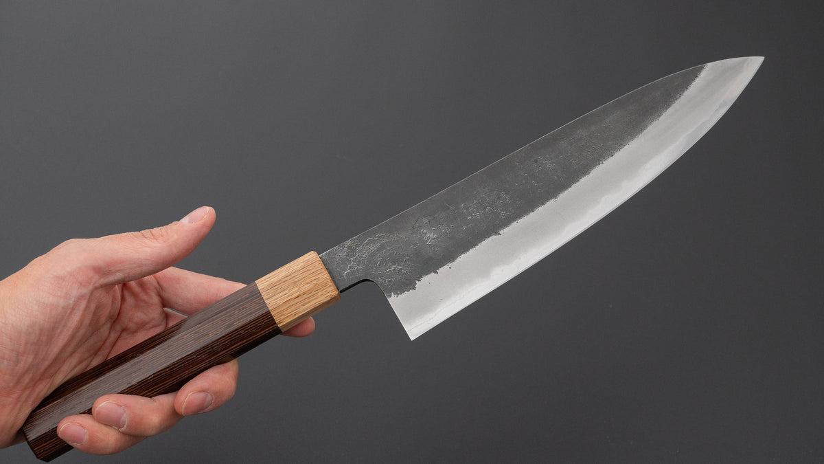 Hitohira Hinode Nashiji White #2 Stainless Clad Gyuto 210mm Wenge Handle