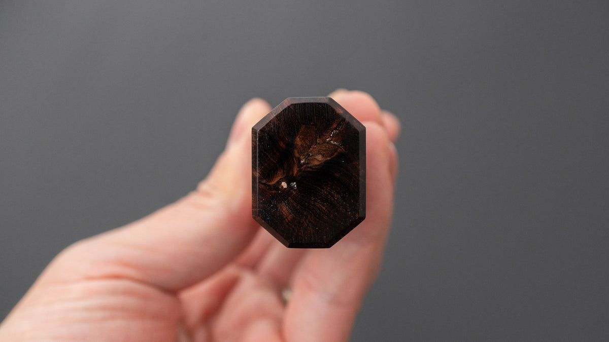ひとひら 日の出 白二鋼 梨地 ステンレス 筋引 210mm 紫檀柄
