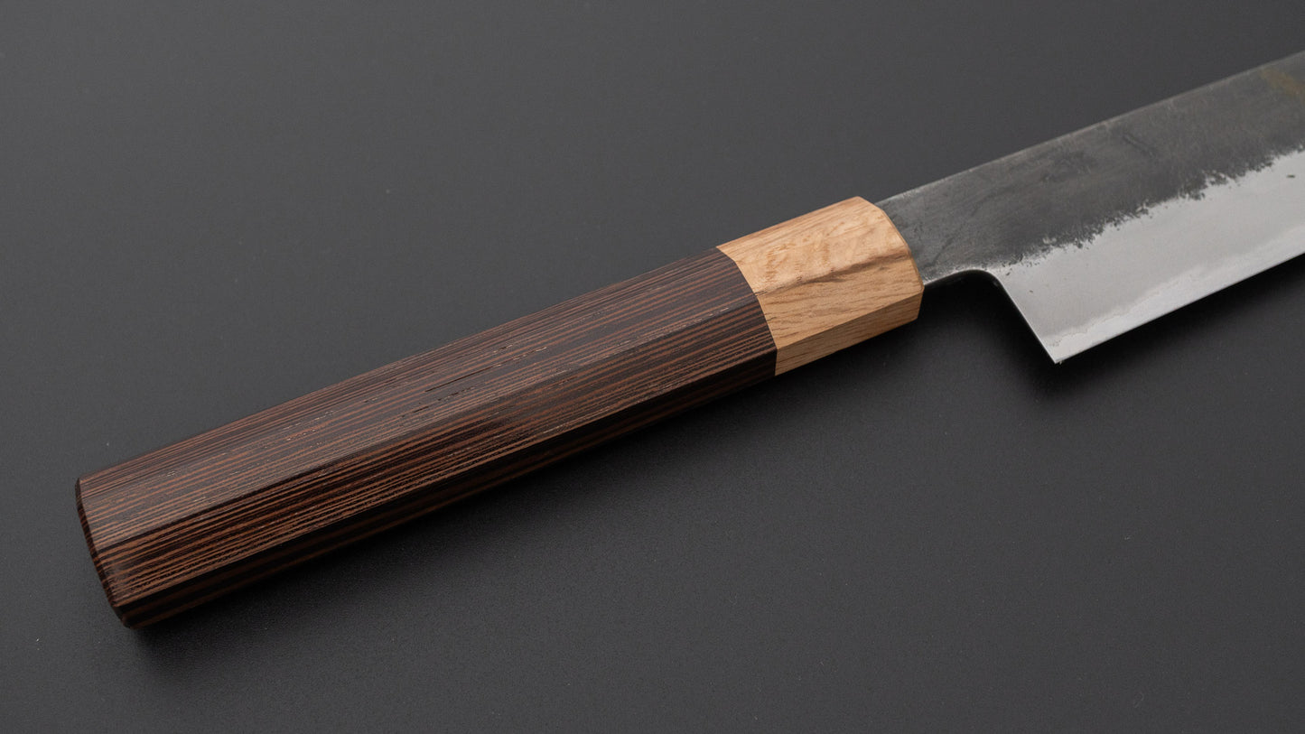 Hitohira Hinode Nashiji White #2 Stainless Clad Sujihiki 240mm Wenge Handle