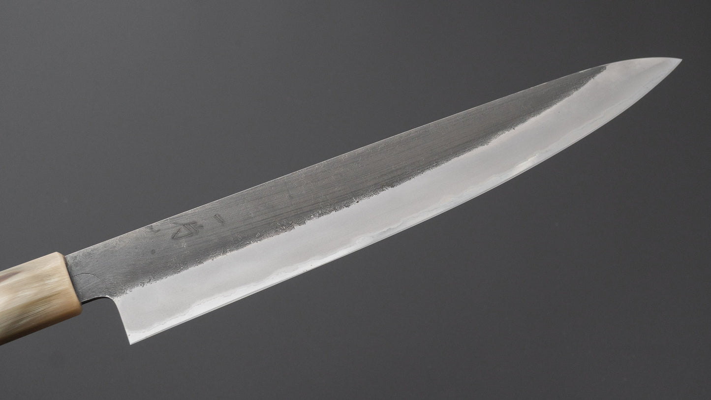 Hitohira Hinode Nashiji White #2 Stainless Clad Sujihiki 270mm Ebony Handle