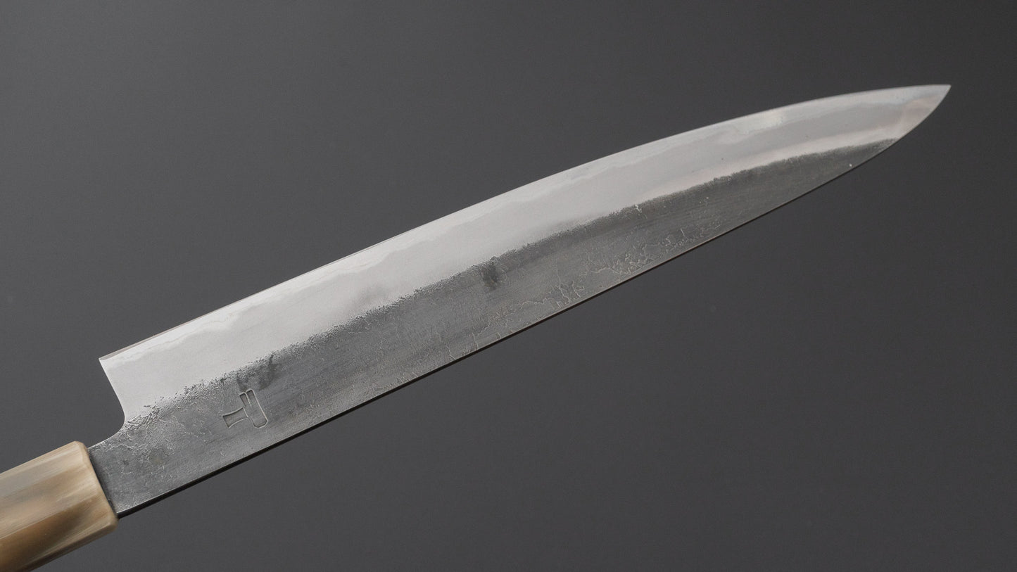 Hitohira Hinode Nashiji White #2 Stainless Clad Sujihiki 270mm Ebony Handle