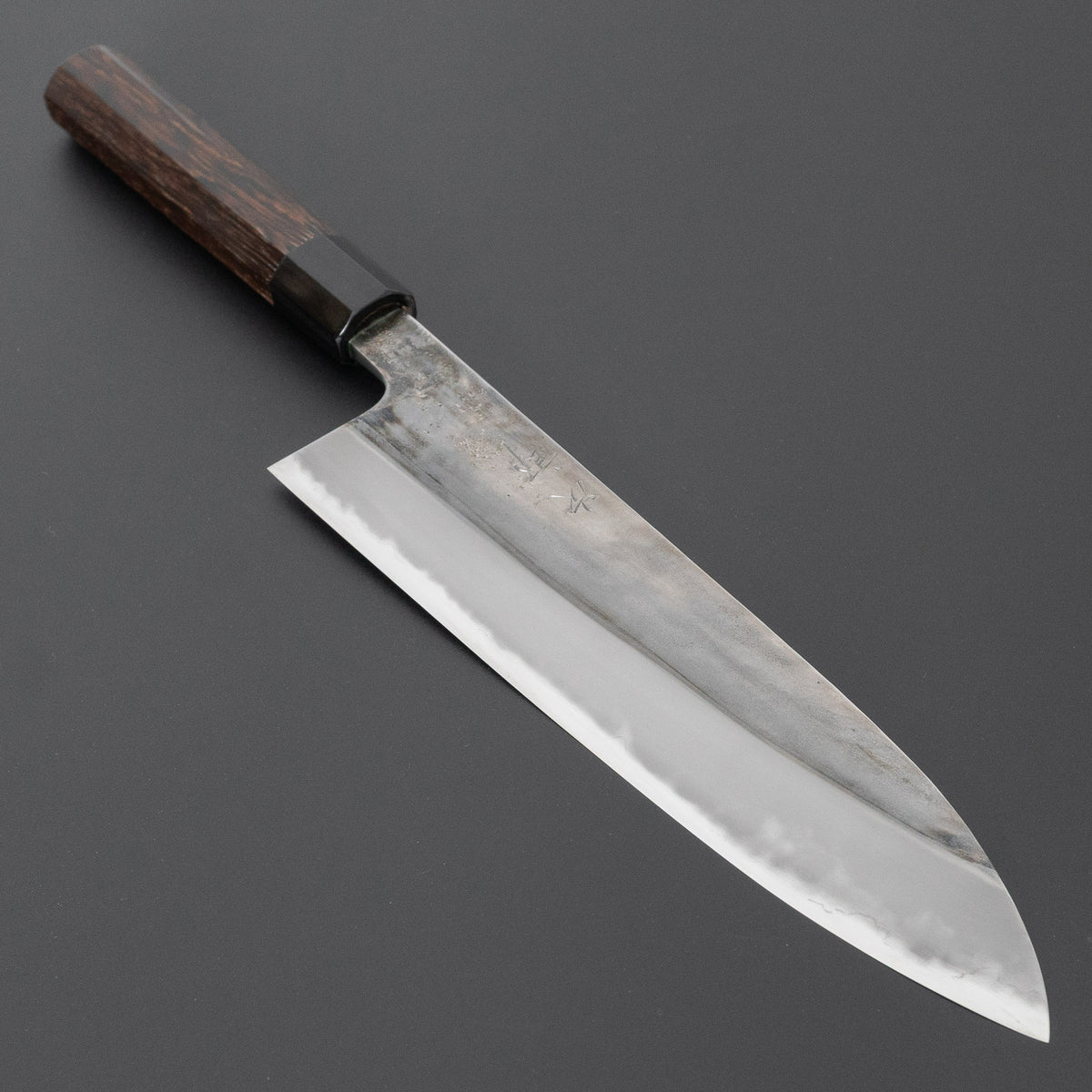 かじや次郎 鎚目 和式 牛刀 240mm 太平鉄刀木柄 (#863)