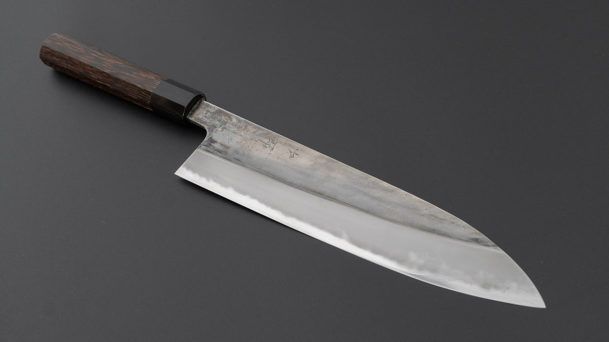 かじや次郎 鎚目 和式 牛刀 240mm 太平鉄刀木柄 (#863)