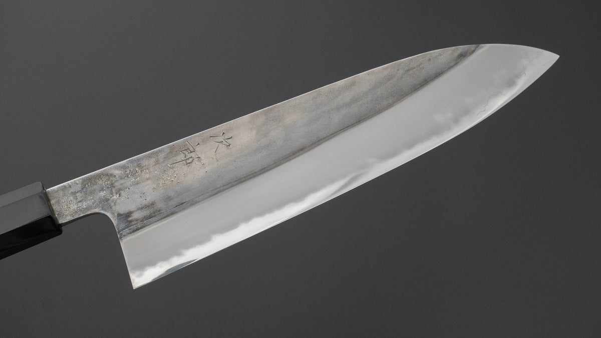 かじや次郎 鎚目 和式 牛刀 240mm 太平鉄刀木柄 (#863)