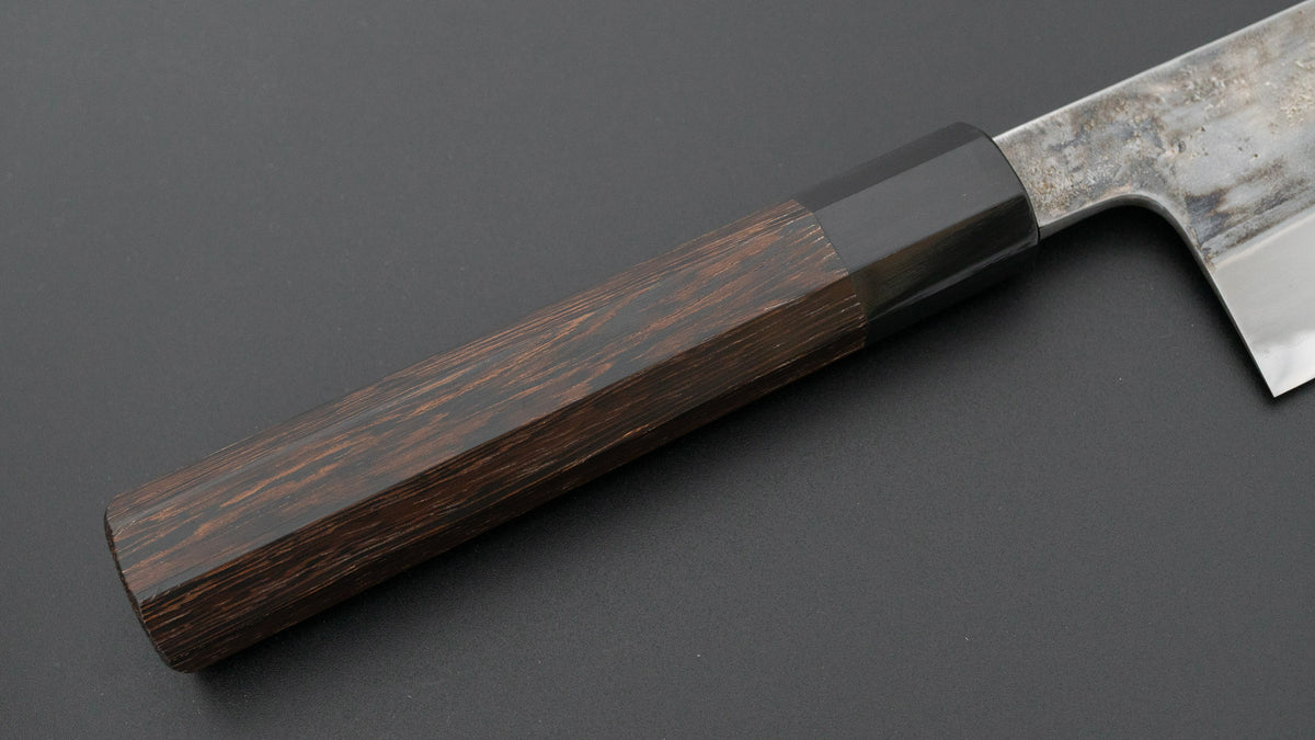 かじや次郎 鎚目 和式 牛刀 240mm 太平鉄刀木柄 (#863)