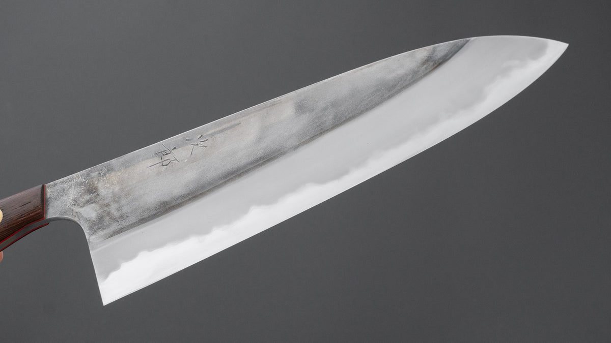 かじや次郎 鎚目 洋式 牛刀 240mm 鉄刀木柄 (#865)
