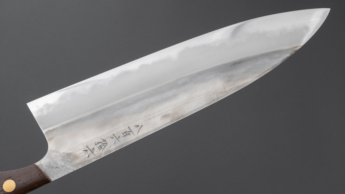 かじや次郎 鎚目 洋式 牛刀 240mm 鉄刀木柄 (#866)