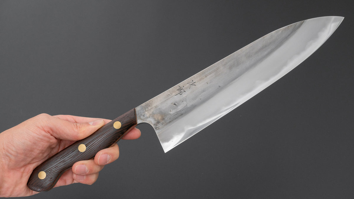 かじや次郎 鎚目 洋式 牛刀 240mm 鉄刀木柄 (#867)