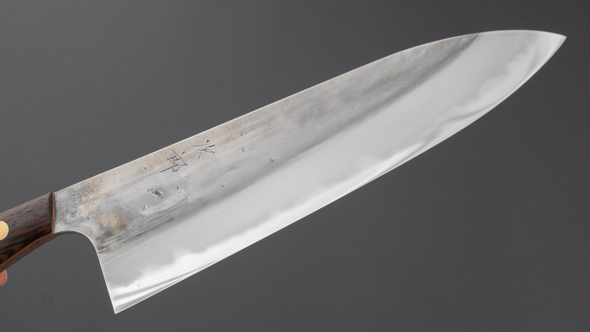 かじや次郎 鎚目 洋式 牛刀 240mm 鉄刀木柄 (#867)