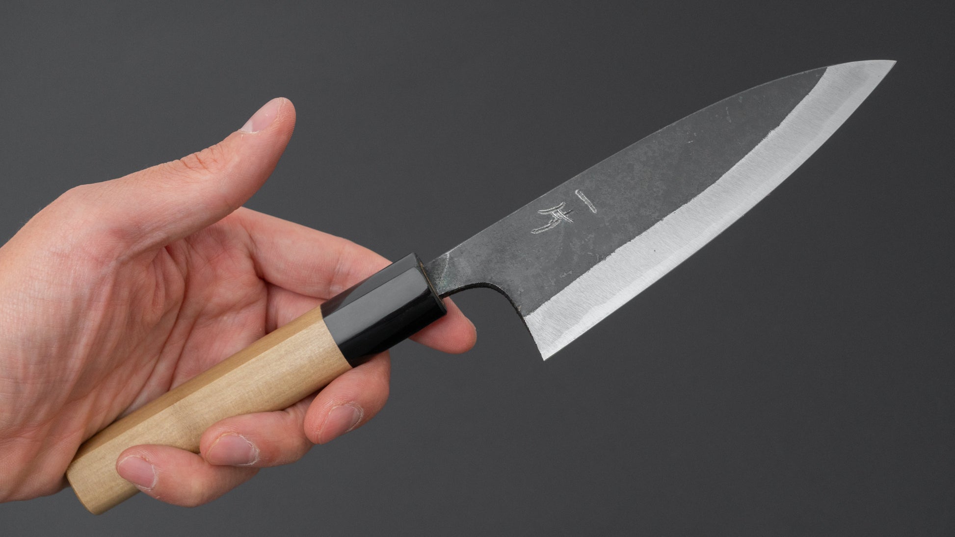 Hitohira Onihiro White #1 Gyuto 120mm Ho Wood Handle (D-Shape)