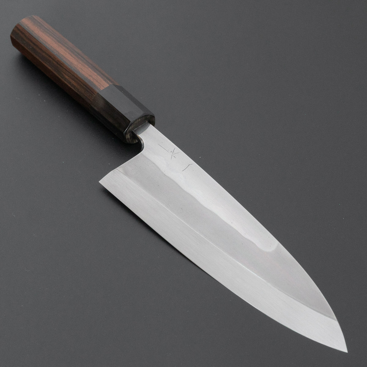 Hitohira Togashi White #1 Notaremon Mizu Honyaki Deba 180mm Taihei Makassar Ebony Handle (#161/ Saya)