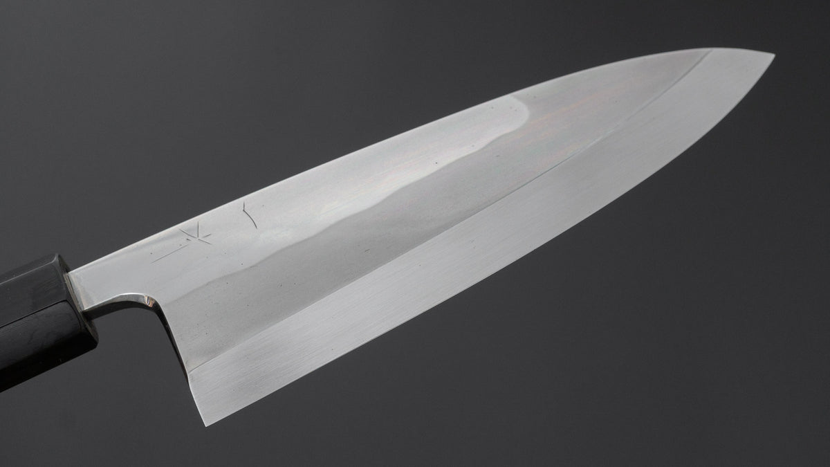 Hitohira Togashi White #1 Notaremon Mizu Honyaki Deba 180mm Taihei Makassar Ebony Handle (#161/ Saya)