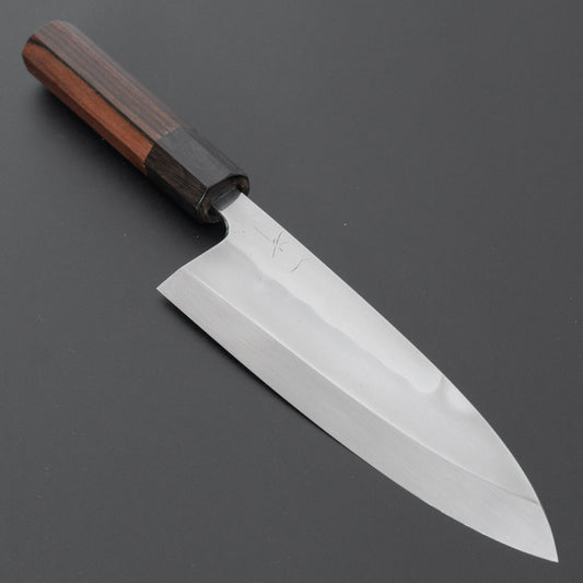 Hitohira Togashi White #1 Notaremon Mizu Honyaki Deba 180mm Taihei Makassar Ebony Handle (#162/ Saya)