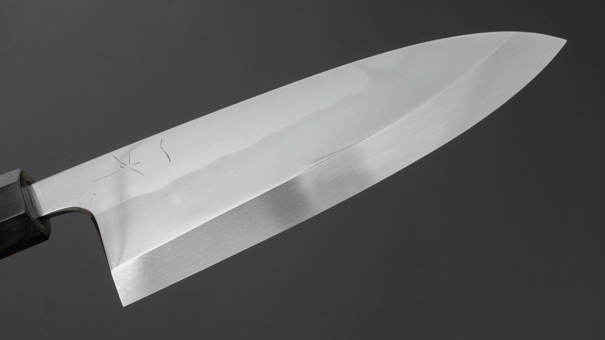 Hitohira Togashi White #1 Notaremon Mizu Honyaki Deba 180mm Taihei Makassar Ebony Handle (#162/ Saya)