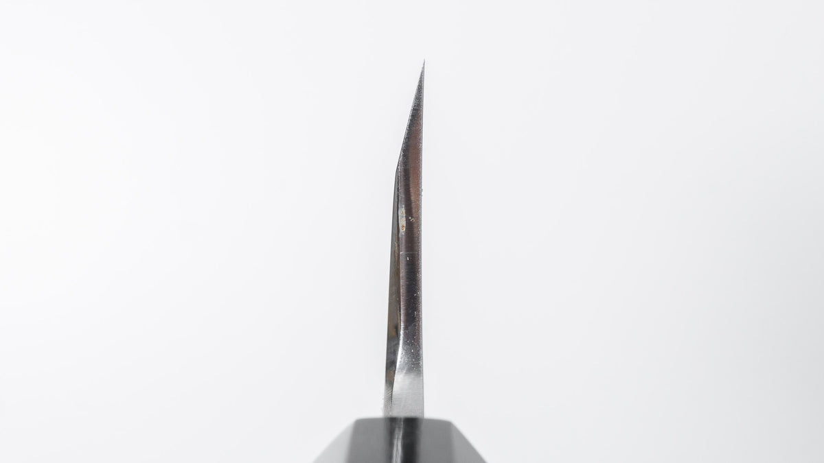 Hitohira Togashi White #1 Notaremon Mizu Honyaki Deba 180mm Taihei Makassar Ebony Handle (#162/ Saya)