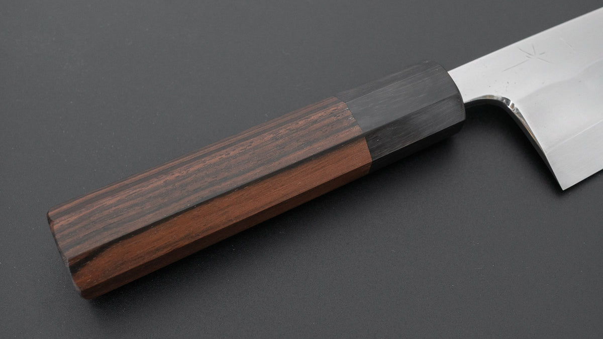 Hitohira Togashi White #1 Notaremon Mizu Honyaki Deba 180mm Taihei Makassar Ebony Handle (#162/ Saya)
