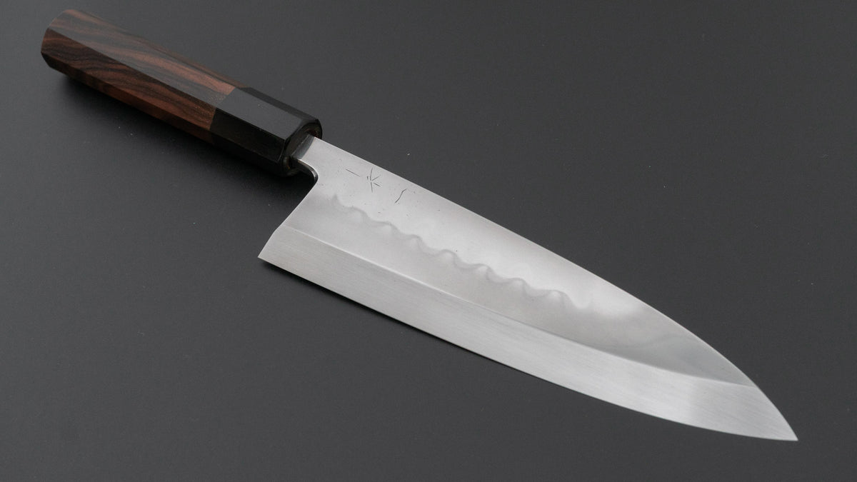 Hitohira Togashi White #2 Mizu Honyaki Deba 195mm Taihei Makassar Ebony Handle (#170/ Saya)