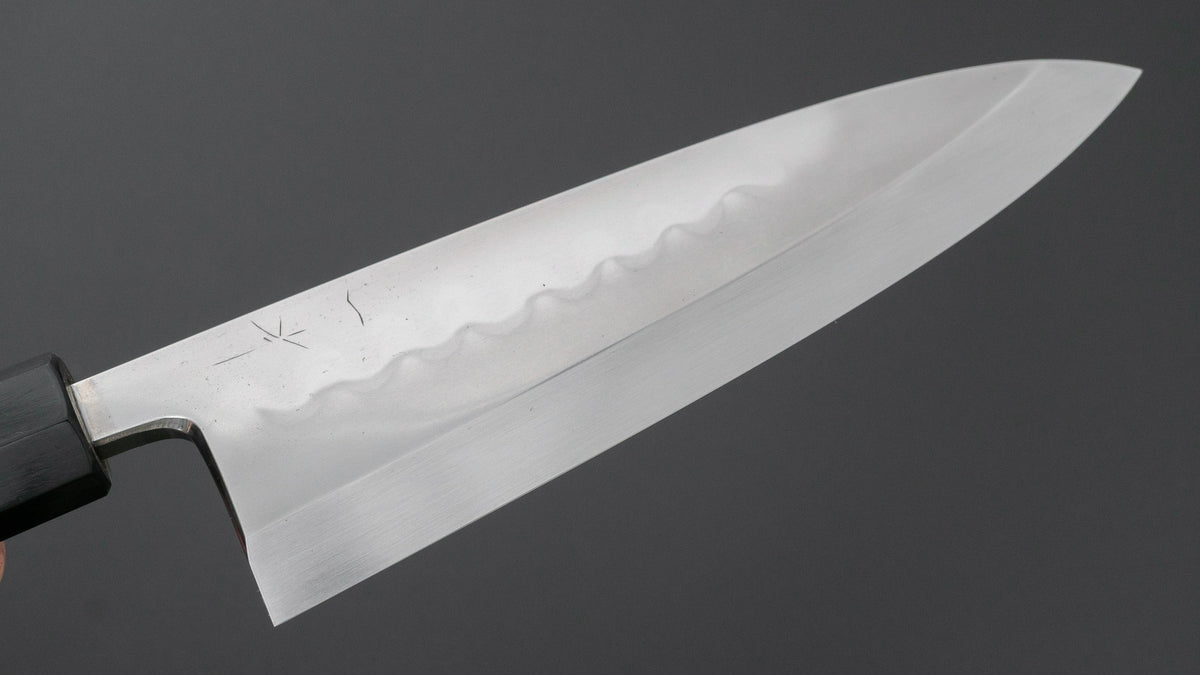 Hitohira Togashi White #2 Mizu Honyaki Deba 195mm Taihei Makassar Ebony Handle (#170/ Saya)