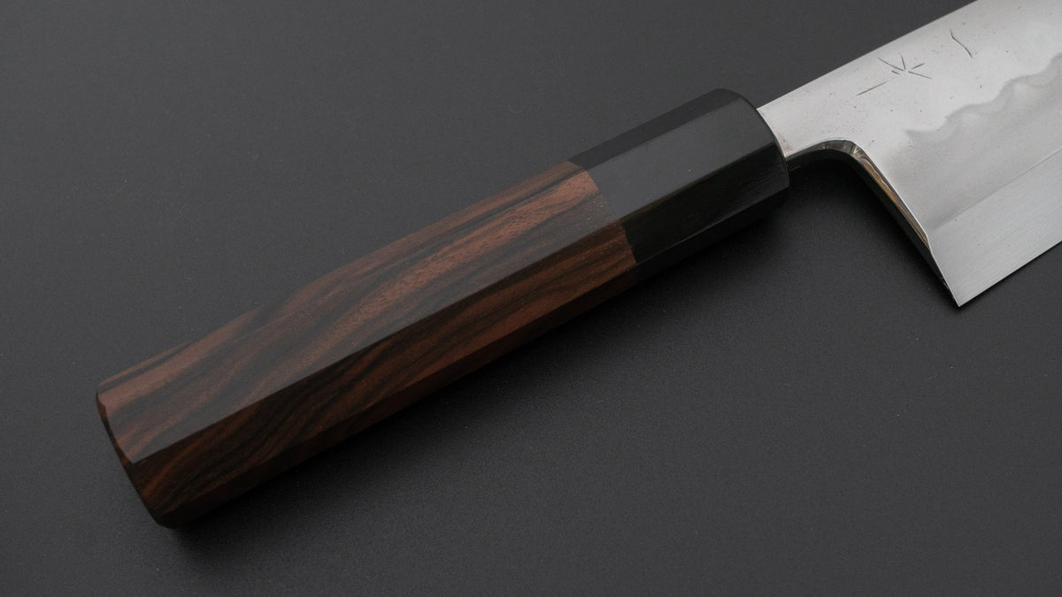 Hitohira Togashi White #2 Mizu Honyaki Deba 195mm Taihei Makassar Ebony Handle (#170/ Saya)