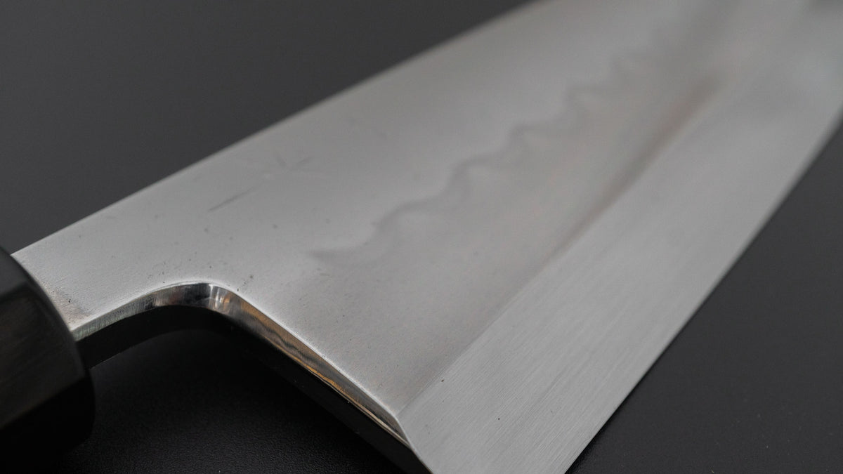 Hitohira Togashi White #2 Mizu Honyaki Deba 195mm Taihei Makassar Ebony Handle (#170/ Saya)