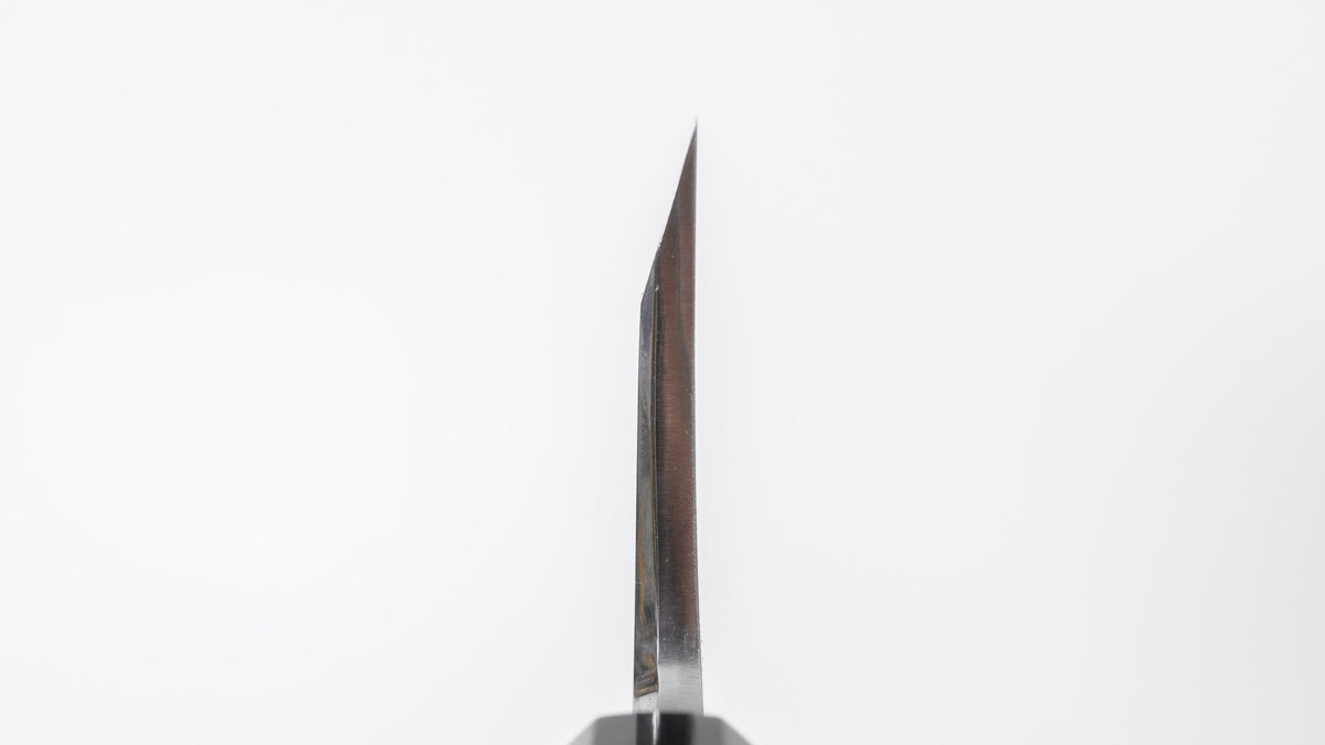 Hitohira Togashi White #2 Mizu Honyaki Deba 195mm Taihei Makassar Ebony Handle (#171/ Saya)