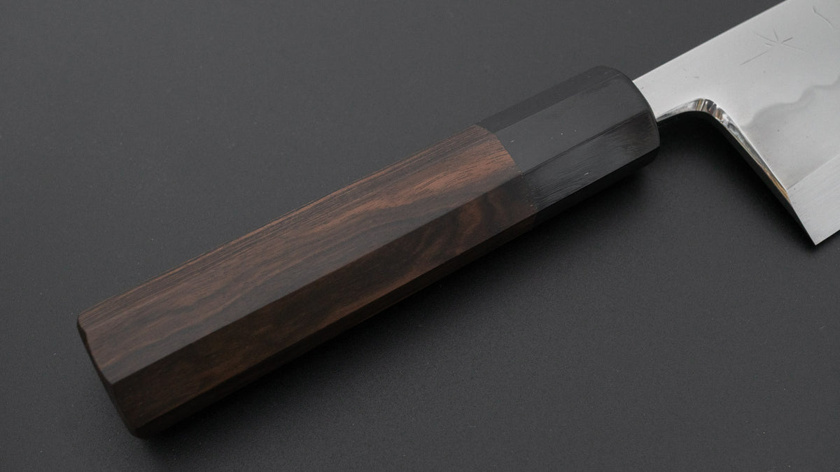 Hitohira Togashi White #2 Mizu Honyaki Deba 195mm Taihei Makassar Ebony Handle (#171/ Saya)