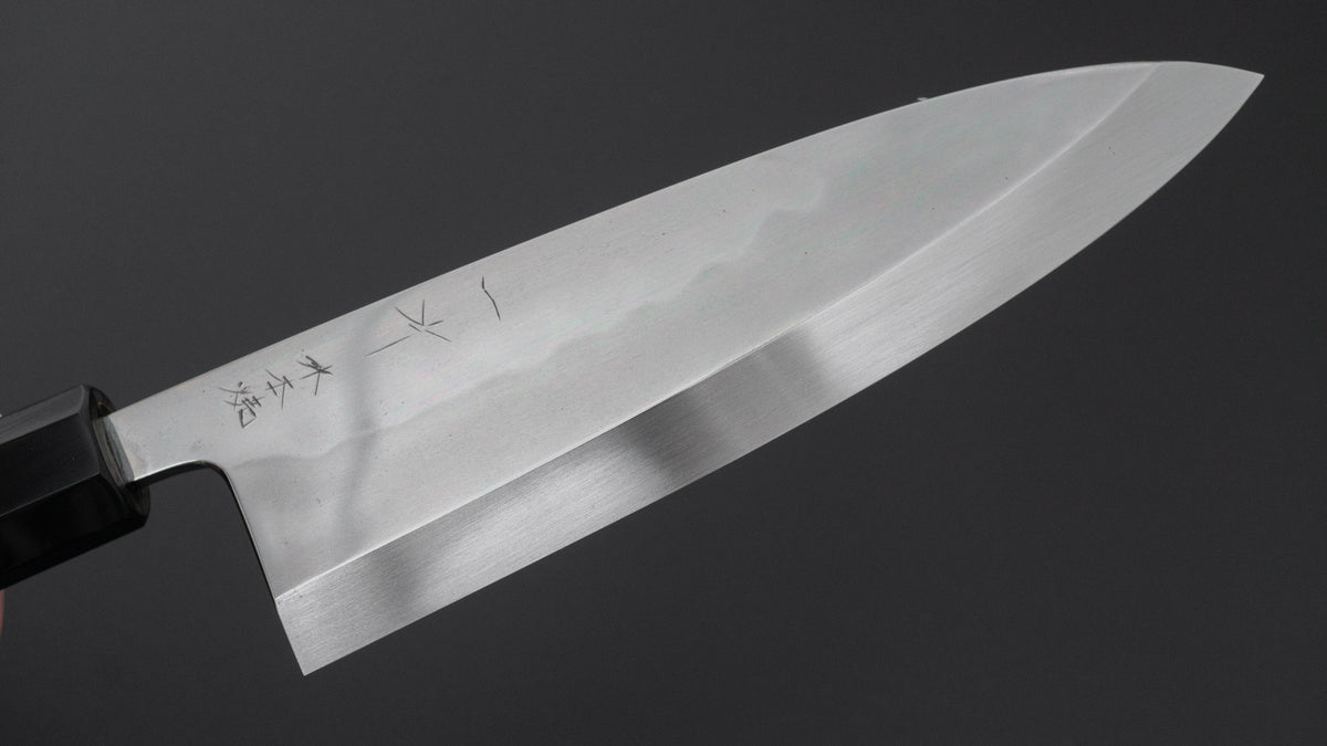 Hitohira Togashi White #2 Mizu Honyaki Deba 195mm Taihei Makassar Ebony Handle (#172/ Saya)