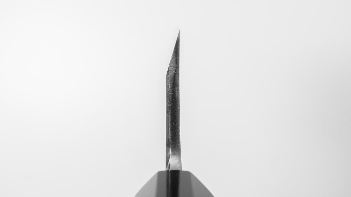 Hitohira Togashi White #2 Mizu Honyaki Deba 195mm Taihei Makassar Ebony Handle (#172/ Saya)