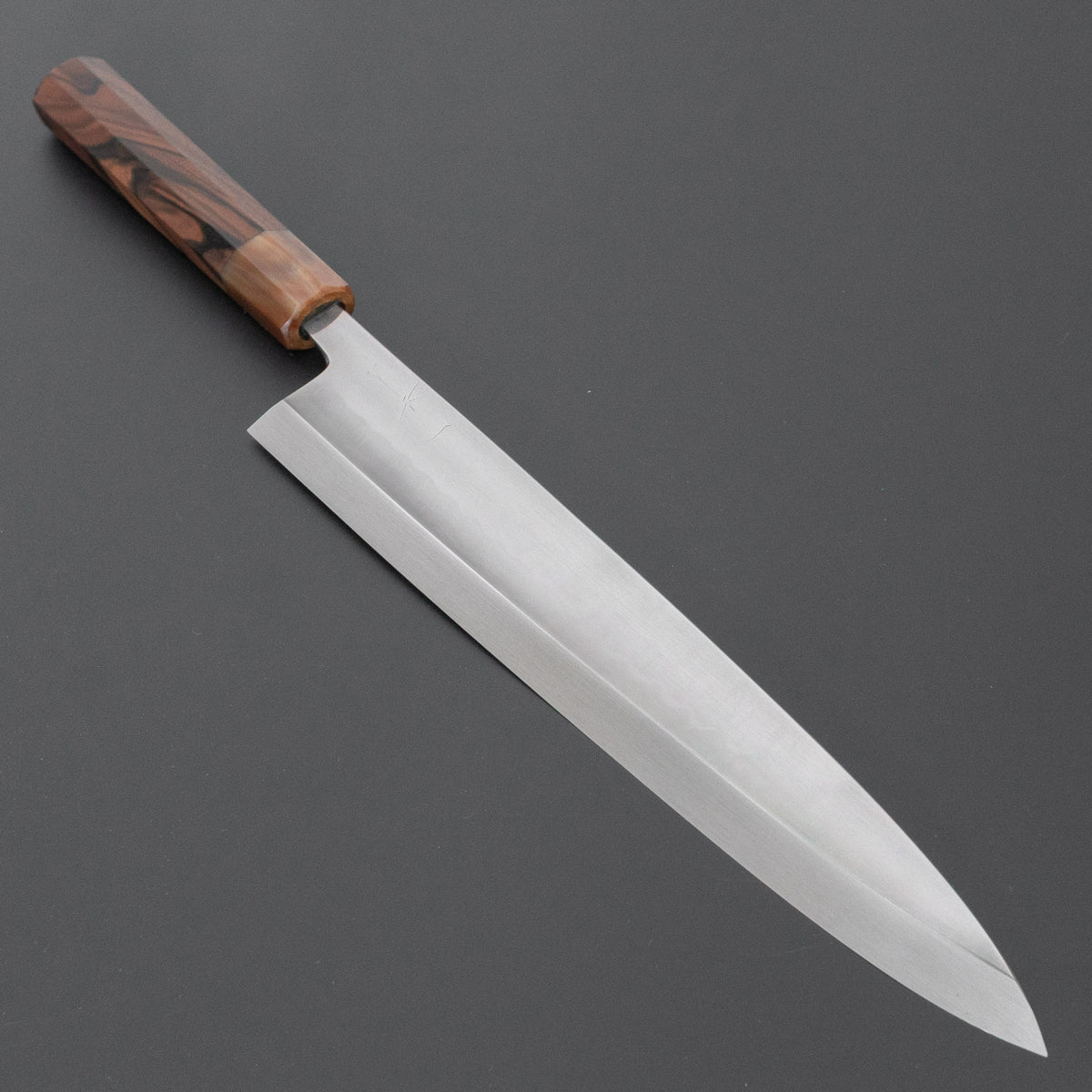 Hitohira Togashi White #2 Mizu Honyaki Mioroshi Deba 300mm Taihei Makassar Ebony Handle (#182)