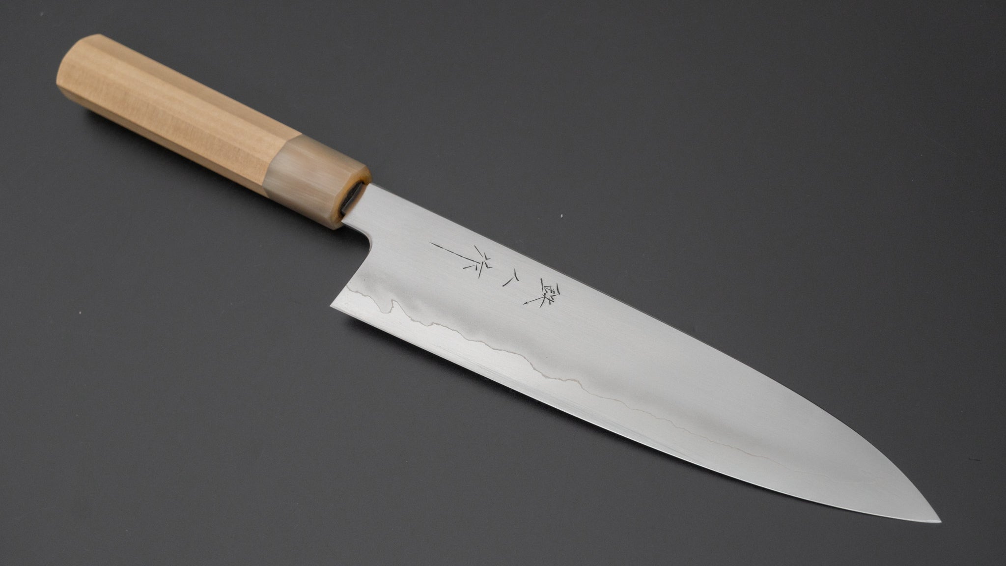 Tetsujin Silver #3 Ukiba Gyuto 210mm Ho Wood Handle | HITOHIRA