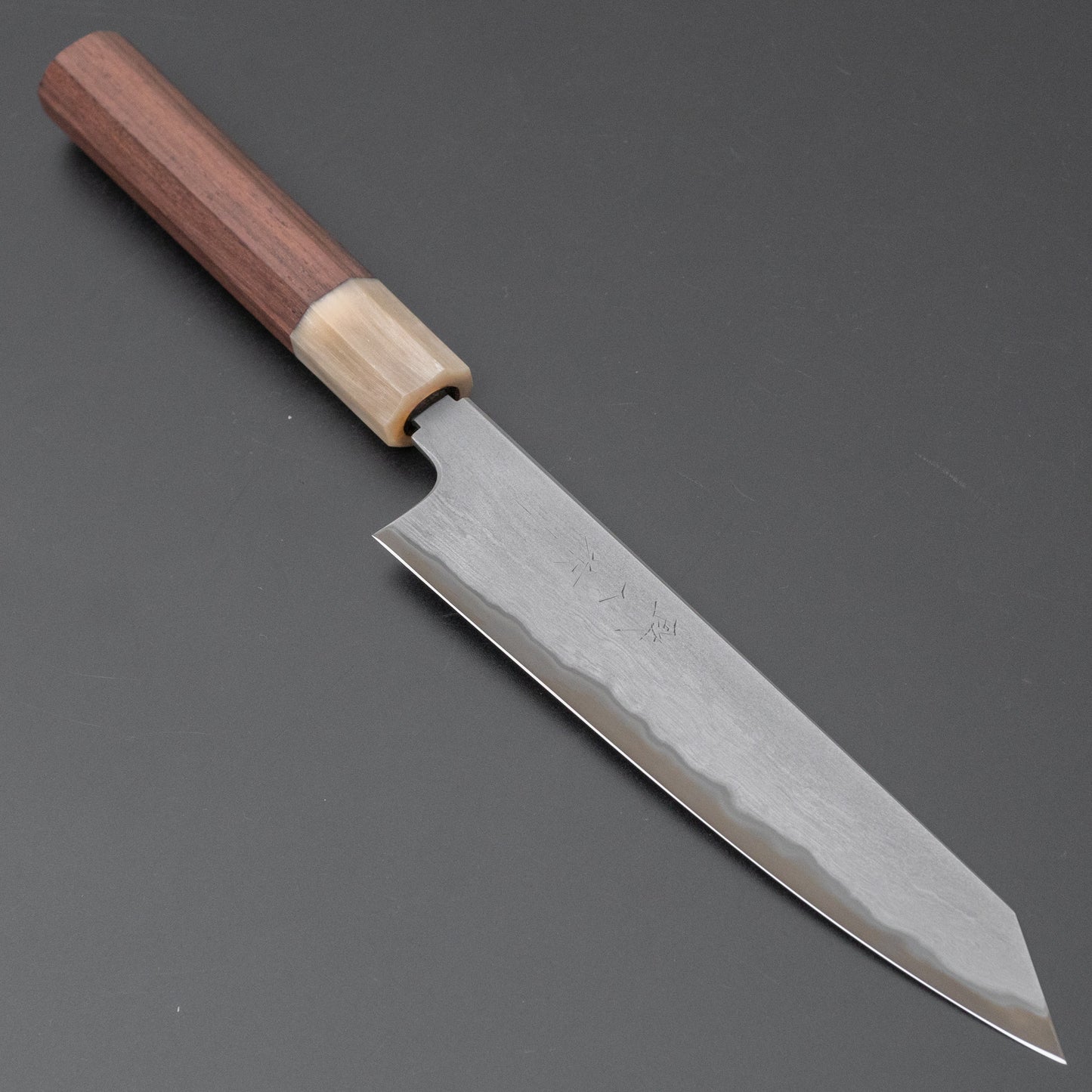 Tetsujin Blue #2 Metal Flow Petty 165mm Taihei Rosewood Handle - HITOHIRA