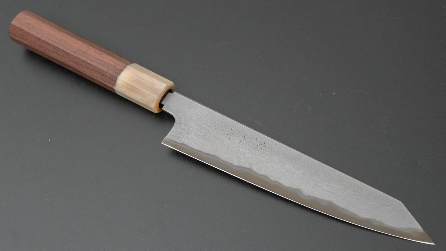 Tetsujin Blue #2 Metal Flow Petty 165mm Taihei Rosewood Handle - HITOHIRA