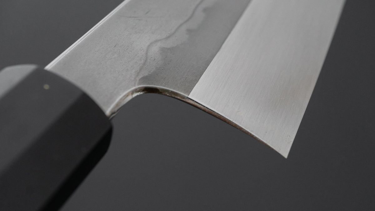 Hitohira Togashi White #1 Sanbonsugi Mizu Honyaki Gyuto 240mm Kurokaki Persimmon Handle (#191/ Saya)