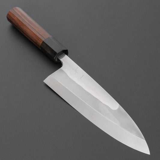 Hitohira Togashi White #1 Notaremon Mizu Honyaki Deba 180mm Taihei Makassar Ebony Handle (#195/ Saya)