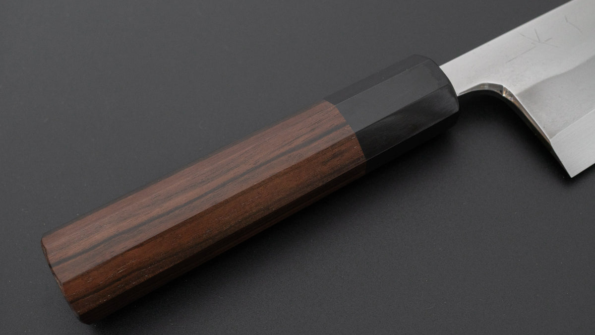 Hitohira Togashi White #1 Notaremon Mizu Honyaki Deba 180mm Taihei Makassar Ebony Handle (#195/ Saya)