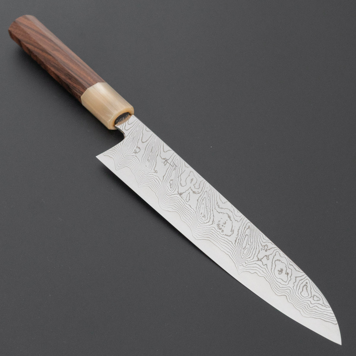 Hitohira Nigara Kyuzo SGS Samon Damascus Gyuto 240mm Taihei Rosewood Handle