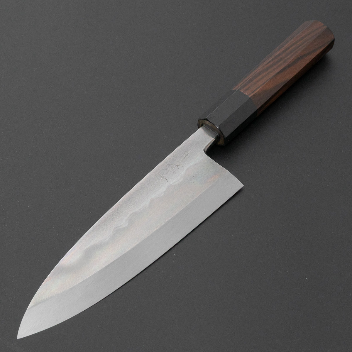 Hitohira Togashi White #2 Mizu Honyaki Left-Handed Deba 180mm Taihei Makassar Ebony Handle (#167/ Saya)