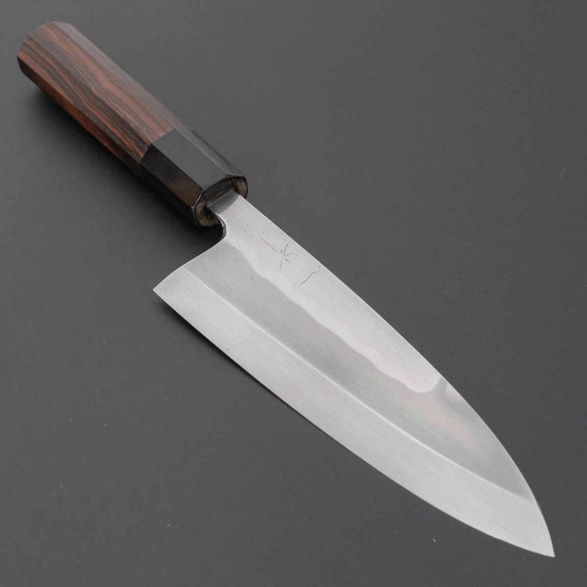Hitohira Togashi White #1 Notaremon Mizu Honyaki Deba 180mm Taihei Makassar Ebony Handle (#197/ Saya)