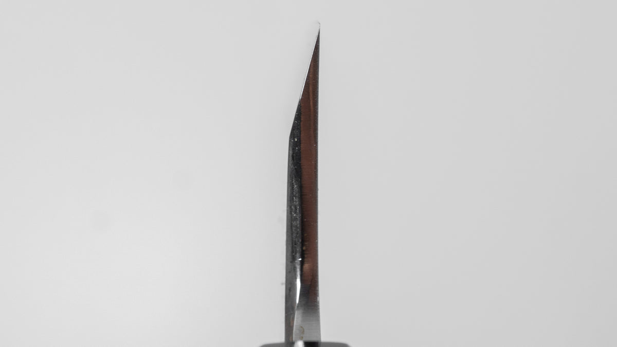Hitohira Togashi White #1 Notaremon Mizu Honyaki Deba 180mm Taihei Makassar Ebony Handle (#197/ Saya)