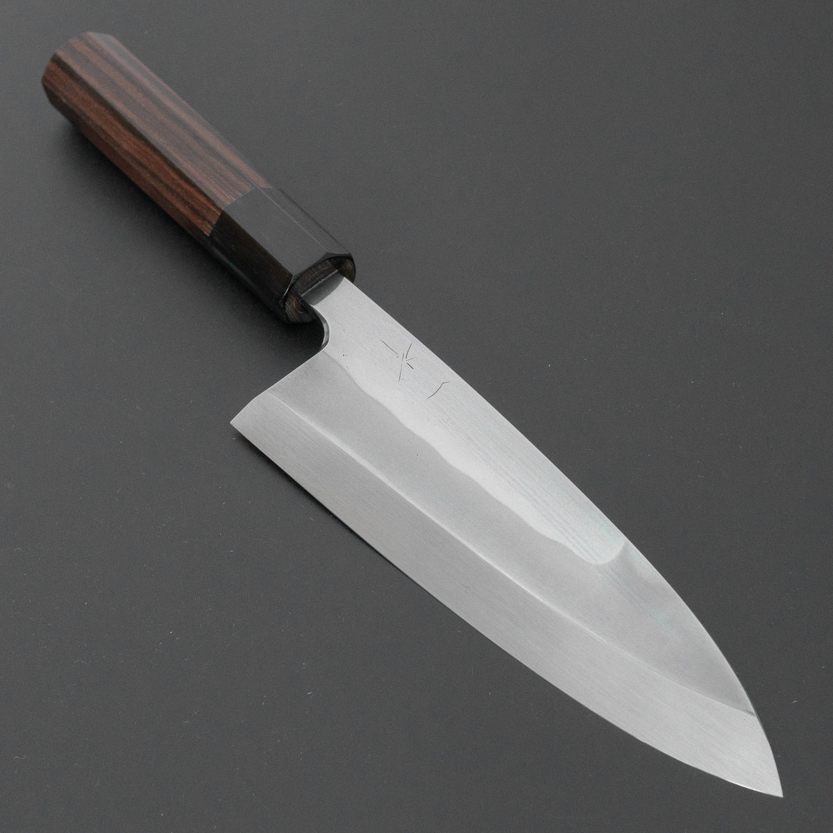 Hitohira Togashi White #1 Notaremon Mizu Honyaki Deba 180mm Taihei Makassar Ebony Handle (#198/ Saya)