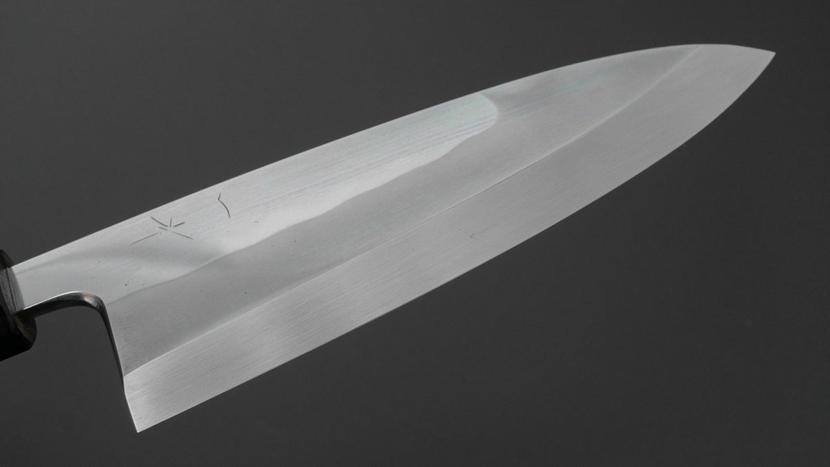 Hitohira Togashi White #1 Notaremon Mizu Honyaki Deba 180mm Taihei Makassar Ebony Handle (#198/ Saya)