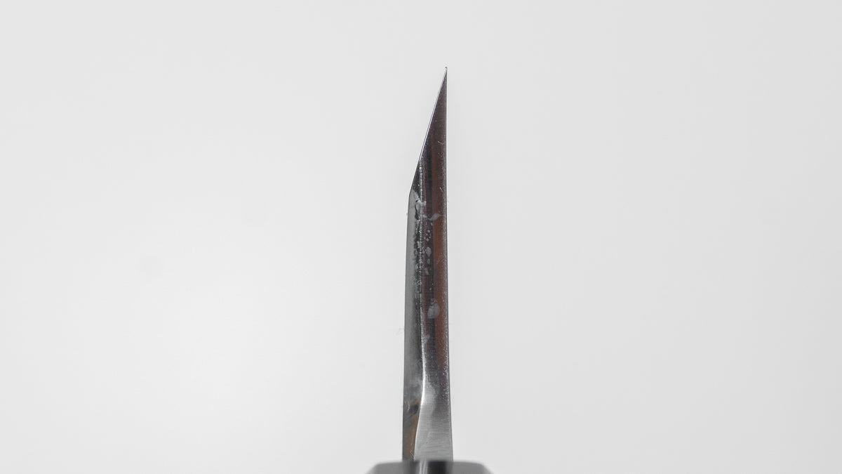 Hitohira Togashi White #1 Notaremon Mizu Honyaki Deba 180mm Taihei Makassar Ebony Handle (#198/ Saya)