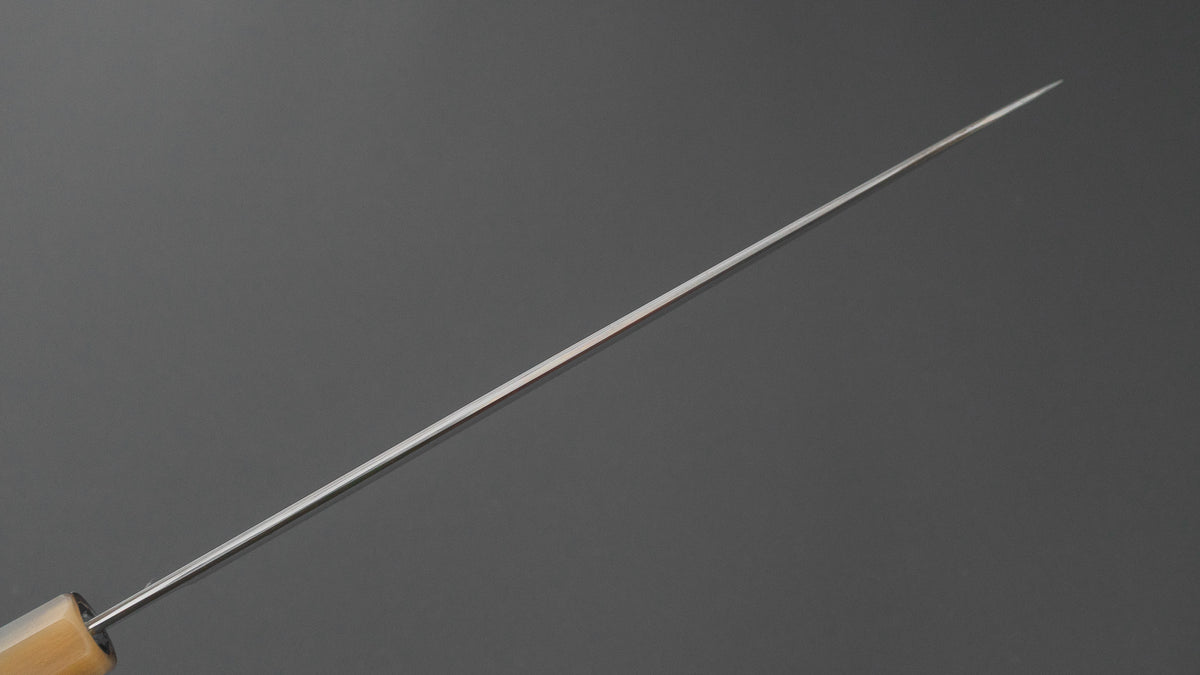 Hitohira Togashi White #1 Sanbonsugi Mizu Honyaki Gyuto 240mm Taihei Makassar Ebony Handle (#200/ Saya)