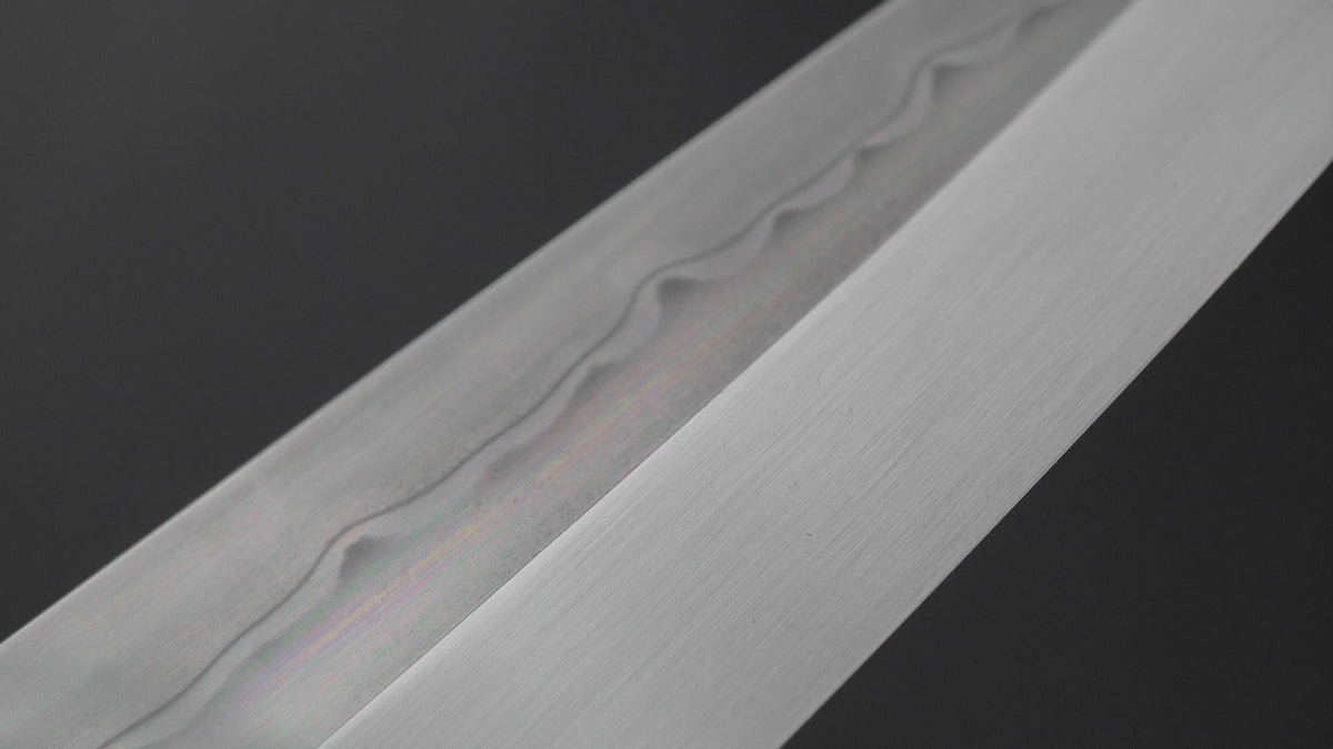 Hitohira Togashi White #1 Sanbonsugi Mizu Honyaki Gyuto 240mm Taihei Makassar Ebony Handle (#200/ Saya)