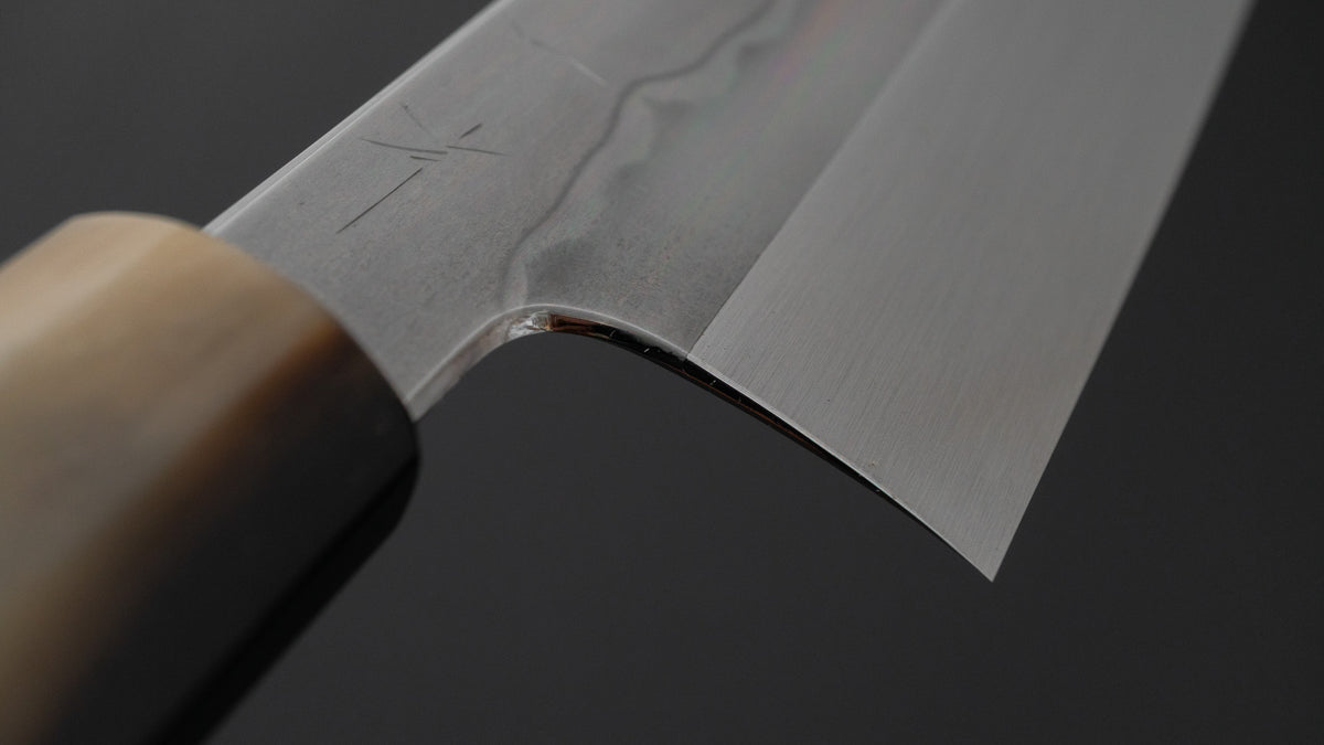 Hitohira Togashi White #1 Sanbonsugi Mizu Honyaki Gyuto 240mm Taihei Makassar Ebony Handle (#200/ Saya)