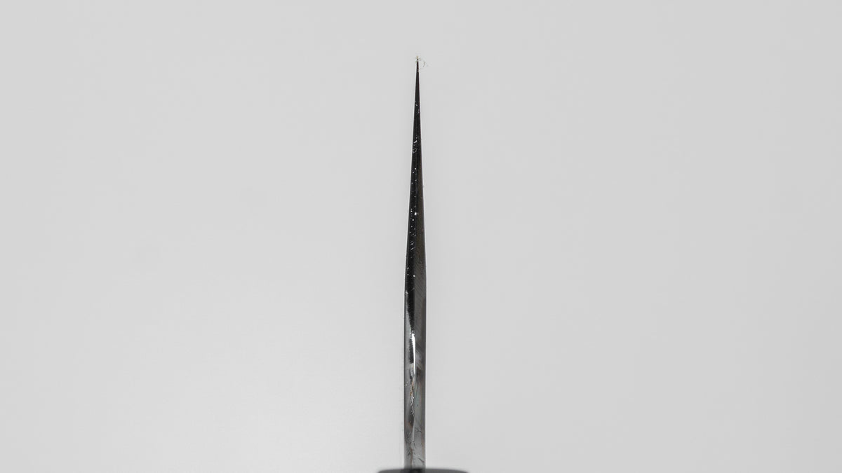 ひとひら 富樫 白一鋼 湾れ紋 水本焼 牛刀 210mm 黒柿柄 (#204)